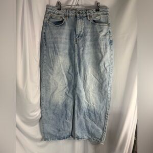 Women’s Light Blue Denim Maxi Skirt